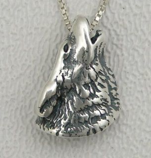 The Artic Wolf Pendant in Sterling Silver Pendant Necklaces Jewelry