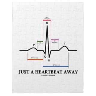 Just A Heartbeat Away (EKG/ECG Humor) Jigsaw Puzzle