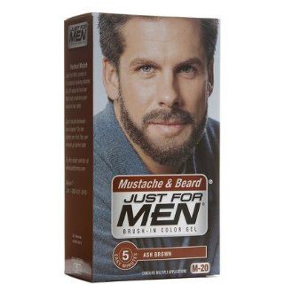 Just For Men new true ash brown color formula kit for mustache, beard and sideburns, 4907   1 ea  Chemical Hair Dyes  Beauty