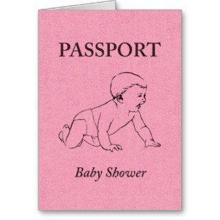 Baby Shower Passport Cards