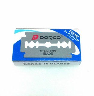 Dorco New Platinum ST300 Double Edge Shaving Replacement Straight Safety Razor Blades 10 Pcs. Standard Health & Personal Care