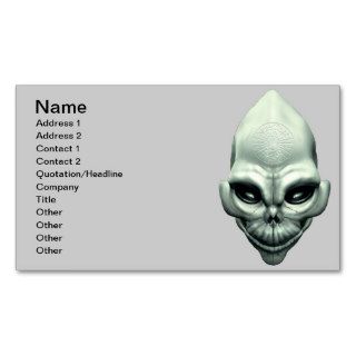 Martian Alien Extraterrestrial Outer Space Skull Business Card Template