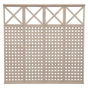Yardistry 1.5 in. x 78.5 in. x 6.45 ft. Four High Lattice X Privacy Panel DISCONTINUED YM11515