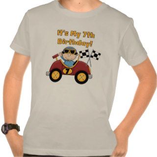 Red Race Car 7th Birthday Tshirts and Gifts