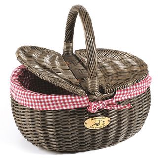 Nantucket Bicycle Co. Gray Wicker Quick release Picnic Basket Bike Parts & Accessories