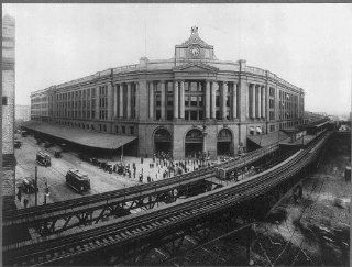 Photo South Station, elevated railroad line, Boston, MA, Trolleys   Prints