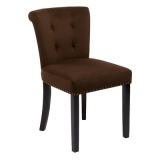 Office Star Ave Six Kendal Chair KND C12 Color Chocolate Velvet