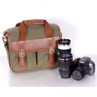 Ghope Green Waterproof Vintage Canvas Camera Bag Messenger Bag for DSLR Camera and Lens Canon 5DII 7D Nikon D90 Clothing
