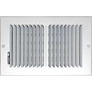 SPEEDI GRILLE 8 in. x 10 in. White Ceiling/Sidewall Vent Register with 2 Way Deflection SG 810 CW2