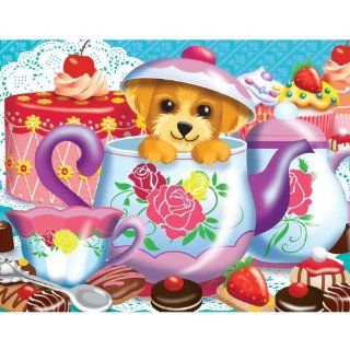 MasterPieces Glitter and Glitz Tea Time Jigsaw Puzzle, 100 Piece Toys & Games