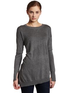 BCBGMAXAZRIA Womens Asymmetrical Sweater, Gray, Medium Pullover Sweaters