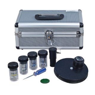 OMAX Phase Contrast Kit with Turret Control and Four Phase Contrast Objectives (10X, 20X, 40X, 100X)
