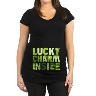  Lucky Charm Inside Maternity Dark T Shirt