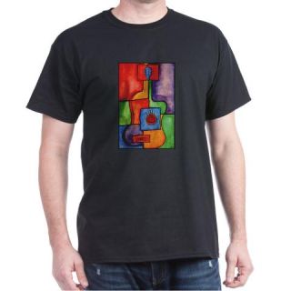  Colorful Guitar Dark T Shirt