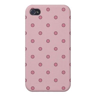 Pink Polka Dots Case For iPhone 4