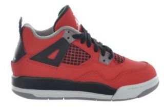 Jordan 4 Retro (PS) "Toro Bravo" Little Kids Shoes Fire Red/White Black Cement Grey 308499 603 2 Shoes