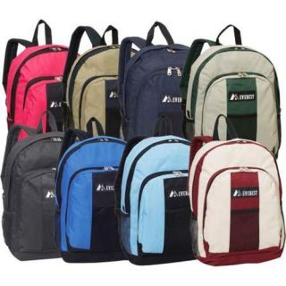 Everest Backpack with Front and Side Pockets (Set of 2) Burgundy/Beige Everest Fabric Backpacks