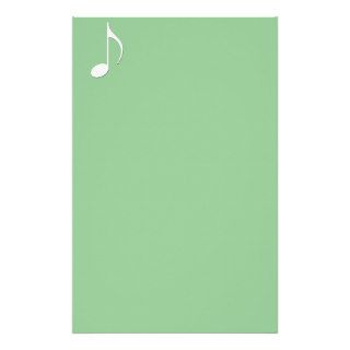 Musical Note on any color background Personalized Stationery