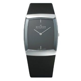 Skagen Men's 584LSLM Swiss Black Leather Watch Watches