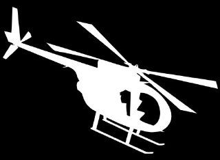 MD 500 Helicopter Vinyl Sticker/decal White Automotive