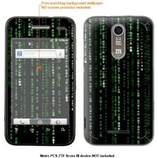 Protective Decal Skin Sticker for Metro PCS ZTE Score M case cover ZTEscoreM 605 Cell Phones & Accessories