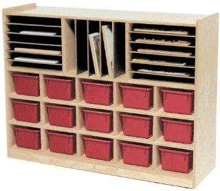 Multi Section Storage Cabinet (with Colored Trays) 