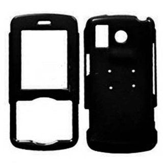Hard Plastic Snap on Cover Fits LG AX585 UX585 Rhythm Solid Black Alltel,US Cellular Cell Phones & Accessories
