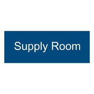 Supply Room White on Blue Engraved Sign EGRE 586 WHTonBLU Wayfinding  Business And Store Signs 