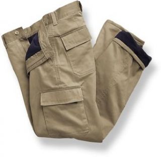 Fleece Lined Cargo Pants Khaki 34 34 Clothing