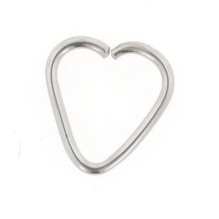Stainless Steel Continuous Heart Shaped Ring 18g 3/8" Inc. LeRoi Jewelry