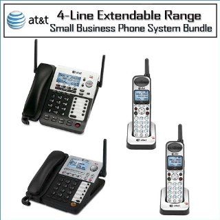 AT&T SynJ SB67118 4 Line Extendable Range Corded/Cordless Small Business Phone System Bundle With Expandable Handset  Cordless Telephones  Electronics