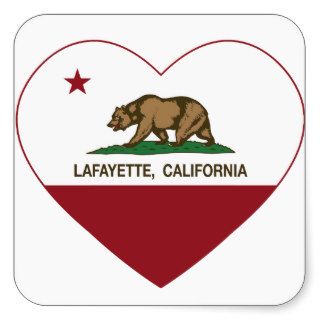 california flag lafayette heart sticker