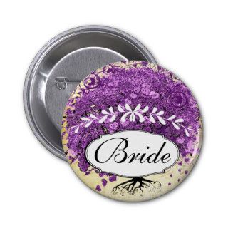 Radiant Purple Heart Leaf Tree Wedding Pins