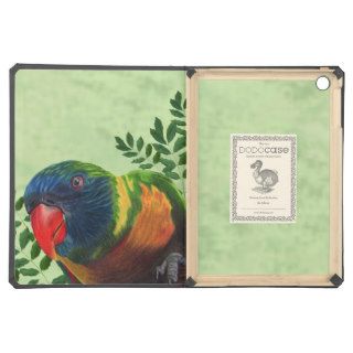 Colorful Macaw Parrot Leaves Case For iPad Air