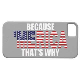 BECAUSE MERICA THAT'S WHY US Flag iPhone 5 Case