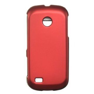Samsung Eternity II A597 Crystal Rubberized Case   Red Cell Phones & Accessories