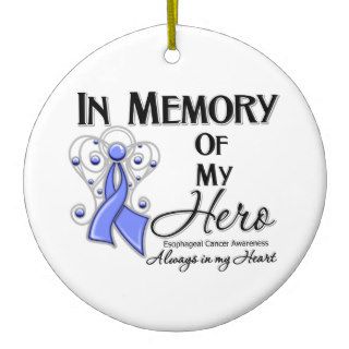 Esophageal Cancer In Memory of My Hero Christmas Ornaments