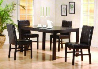 Cappuccino Dining Room Table Chair Set Parson Chairs   Dining Room Furniture Sets