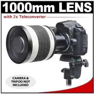Rokinon 500mm f/6.3 Multi Coated Mirror Lens with 2x Teleconverter (1000mm) for Panasonic / Olympus E 5, E 30, Evolt E 420, E 520, E 620 Digital SLR Cameras  Digital Slr Camera Lenses  Camera & Photo