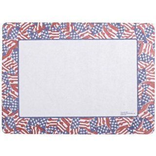 Dinex DXHR601U0NS Paper Stars and Stripes Design Two Piece Non Skid Tray Cover with Straight Edge/Round Corner, 11 5/8" Length x 8 1/5" Width, Size U (Case of 1000)
