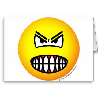 Angry emoticon cards