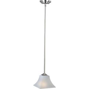 Illumine 1 Light in. Satin Nickel Mini Pendant with Frosted Glass Shade HD MA41612217