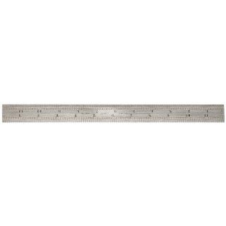 Starrett 604R 12 Spring Tempered Steel Rule With Inch Graduations, 4R Graduation, 12" Length, 1" Width, 3/64" Thickness Construction Rulers
