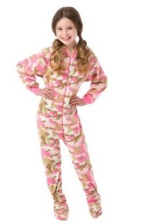 Big Feet Pjs Pink Camo (604) Kids Footed Pajamas Clothing