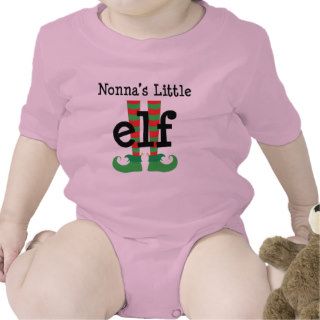 Nonnas Little Elf Cut Christmas Outfit T Shirt