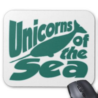 Narwhal Unicorn of the Sea Mousepads