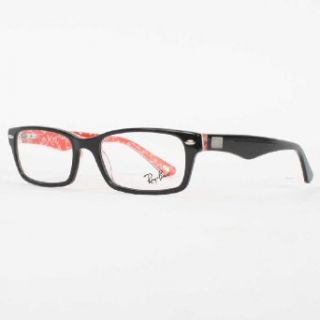 Ray Ban   Mens Acetate Optical Frames in Black/Red Logo Clothing