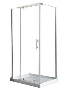 OVE OWS 607A 40 Inch, 5/16 Inch Thick Glass Corner Shower Enclosure with Acrylic Base    