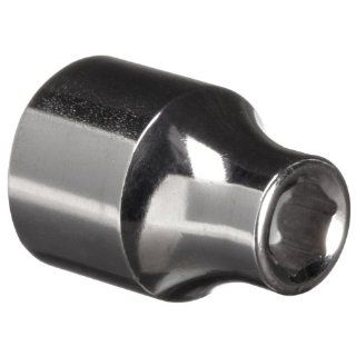Martin B608 1/4" Type I Opening 3/8" Square Drive Socket, 6 Points Standard, 1 1/8" Overall Length, Chrome Finish Socket Wrenches