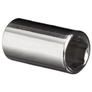 Martin MM608 8mm Type II Opening 1/4" Square Drive Socket, 6 Point Standard, 21.1mm Overall Length, Chrome Finish